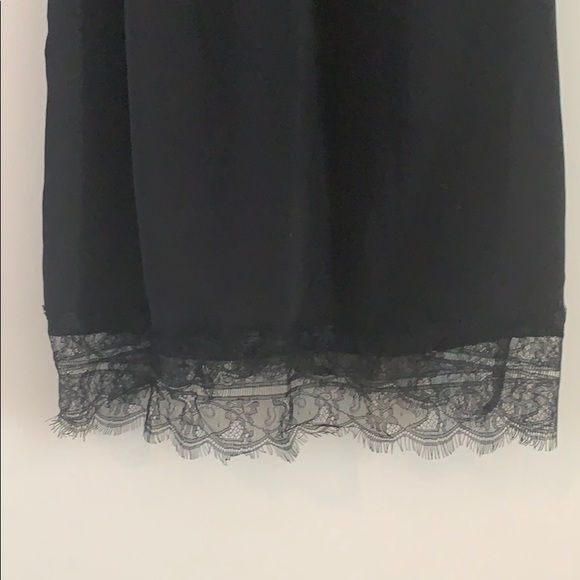 Ladies black slip dress, with lace hem detail - Picture 3 of 3